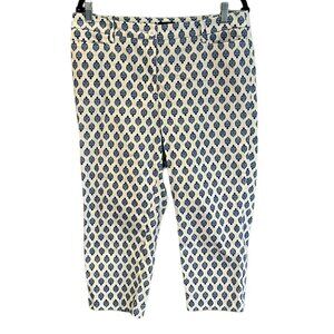 Women's Talbots Perfect Skimmer Cropped Graphic‎ Print Pants Size 10